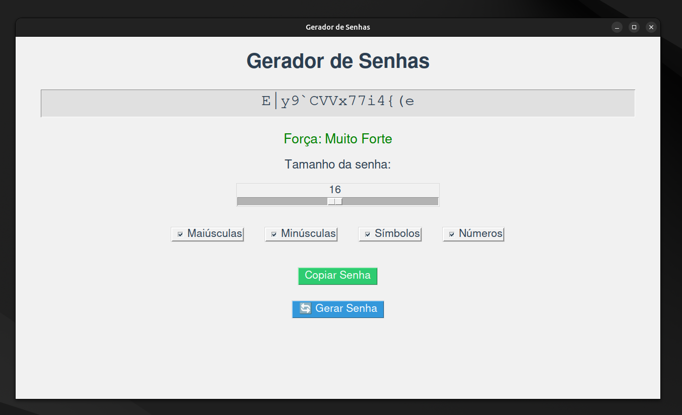 Gerador de senhas